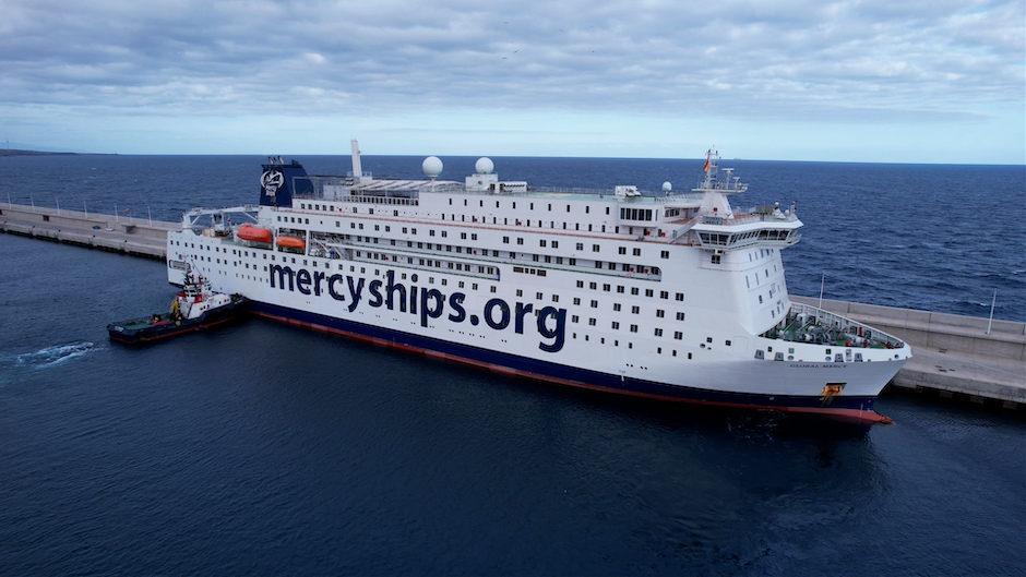 The Global Mercy already in the port of Tenerife. / <a target="_blank" href="https://www.mercyships.es/">Mercy Ships</a>,