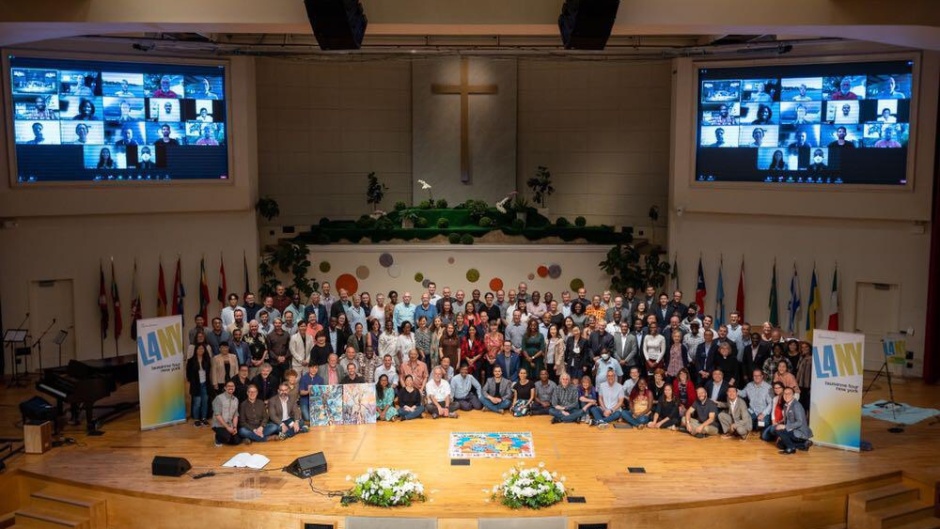 Group photo of participants invited from all regions of the world to L4NY, including those who joined the gathering online. ,