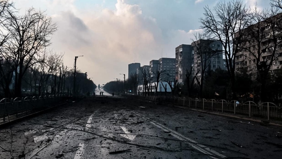  Mariupol downtown street destroyed by the Russian siege. / Photo: <a target="_blank" href="https://mvs.gov.ua/">mvs.gov.ua</a>, Wikipedia, CC 4.0,