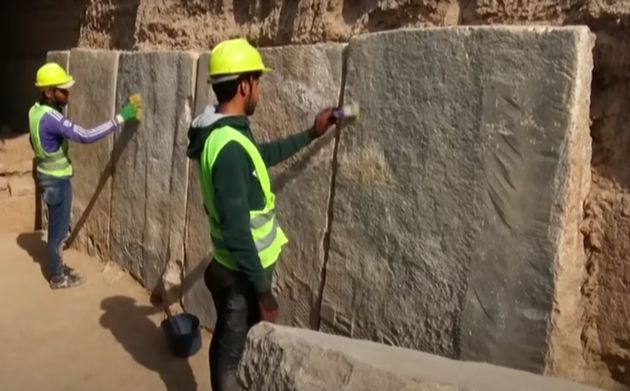 Assyrian carvings from the time of Sennacherib found at Nineveh site