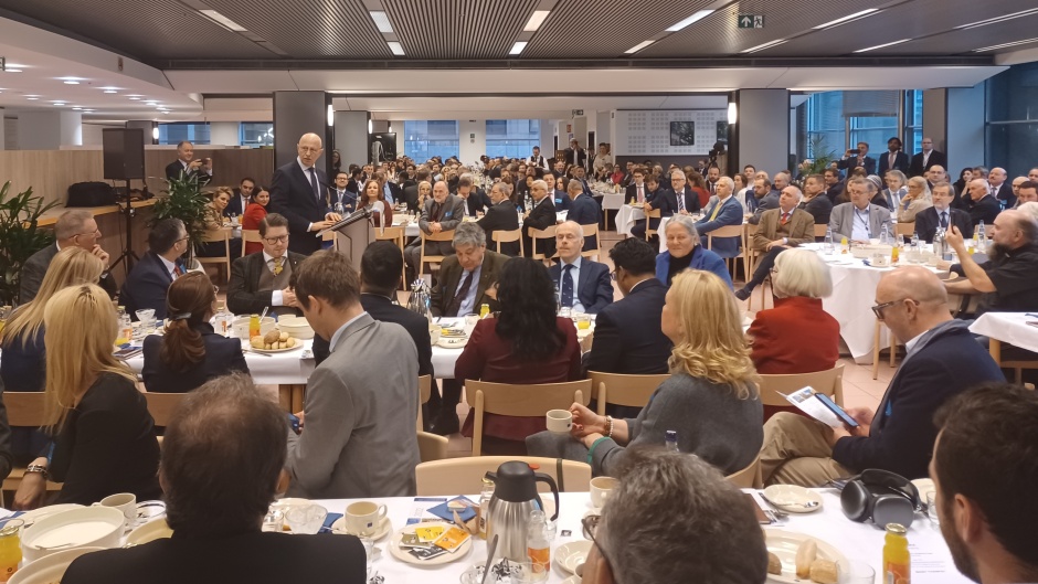 The 2022 European Prayer Breakfast held in the European Parliament, with 480 participants. / Photo: Per Ewert.,
