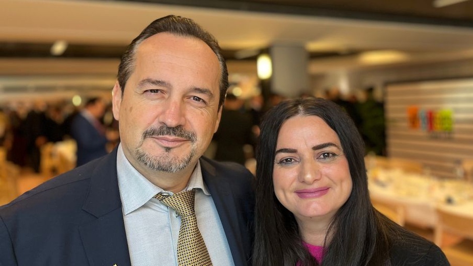 Albanian philosopher and evangelical pastor Akil Pan, with his wife Linda Pano. / Photo: <a target="_blank" href="https://cne.news/">Evert van Vlastuin, CNE.news</a>.,