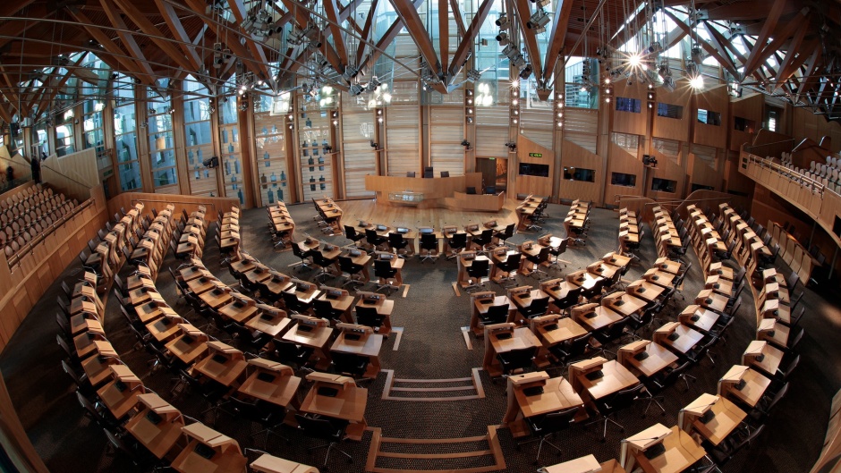 An empty Scottish Parliament, in the Christmas recess after the gender self-identification law was passed on 23 December 2022. / Photo: <a target="_blank" href="https://www.facebook.com/scottishparliament/">Facebook The Scottish Parliament</a>.,