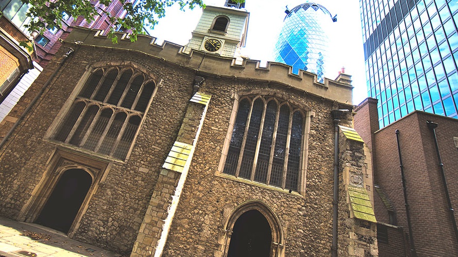 The St Helen's Bishopsgate Church of England church in London. / <a target="_blank" href="https://www.st-helens.org.uk/">Helen's Bishopsgate</a>.,