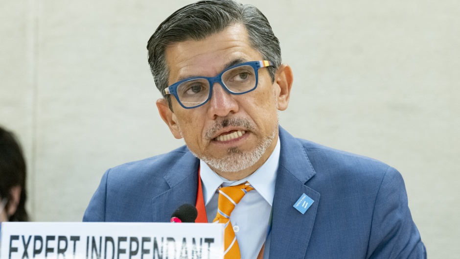The Independent Expert of the United Nations on Sexual Orientation and Gender Identity issues, during a Human Rigths Council session in Geneva. / Photo: <a target="_blank" href="https://www.flickr.com/photos/unisgeneva/">Jean Marc Ferré, UN Photo</a>.,