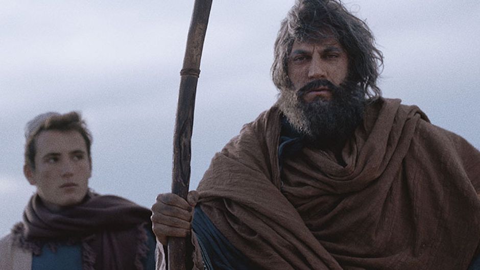 Abraham (Nicolas Mouawad) and Isaac (Edaan Moskowitz) on their way to Moriah, in the film His only son.,