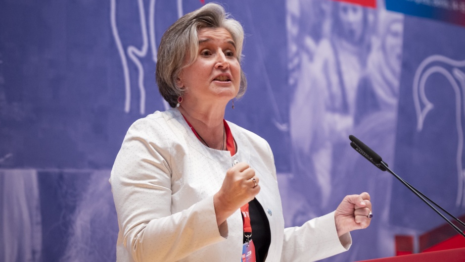 Maria Noichl, who led the report on prostitution approved by the Committee for Women’s Rights & Gender Equality of the European Parliament. / Photo: <a target="_blank" href="https://www.flickr.com/photos/partyofeuropeansocialists/">PES Communications</a>.,