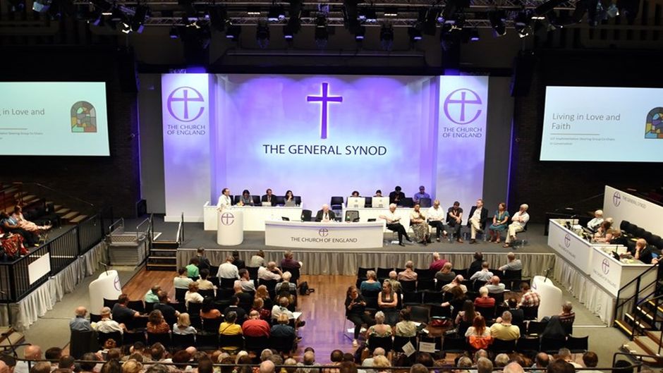 The General Synod meets to discuss progress on the Prayers of Love and Faith for same-sex couples. / <a target="_blank" href="https://www.churchtimes.co.uk/">Church times</a>,