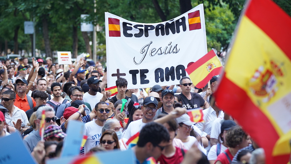 Evangelical Christians in the 2022 Spain We Pray For You march, in Madrid. / Photo: España Oramos Por ti.,