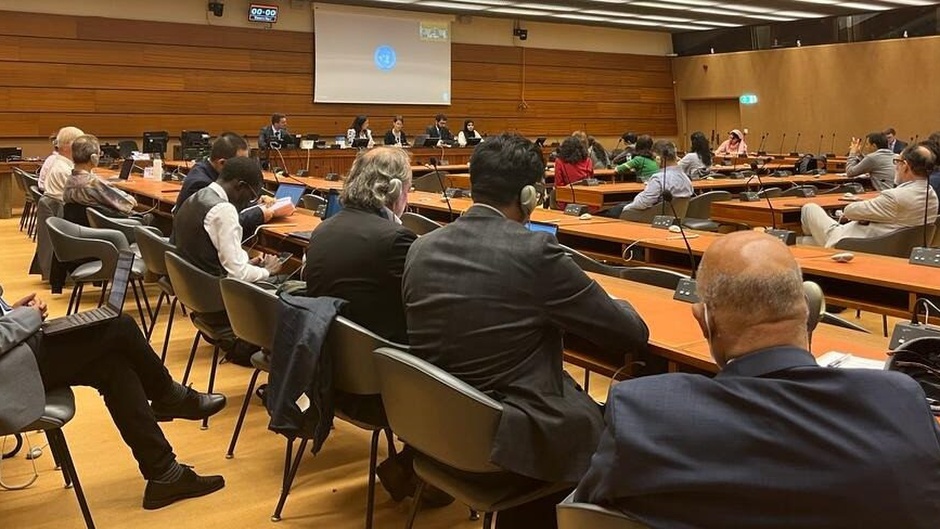 General view of the side event on the human rights crisis in Manipur (India) on 19 September 2023, organised at the United Nations in Geneva (Switzerland). / Photo: <a target="_blank" href="https://worldea.org/">WEA</a>.,