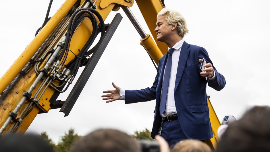 The winner of the Dutch election, Geert Wilders, during a political rally. / Photo: <a target="_blank" href="https://www.facebook.com/geertwilders">Facebook Geert Wilders</a>.,
