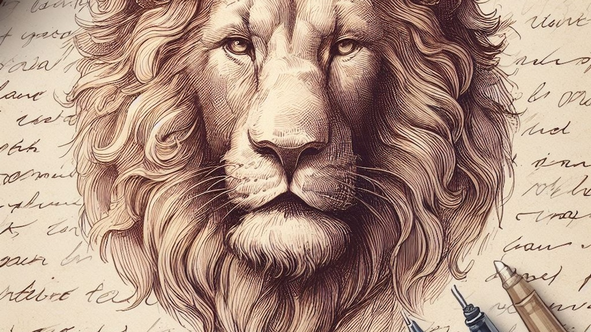 Aslan, an iconic character in The Chronicles of Narnia, the series written by C.S. Lewis.,