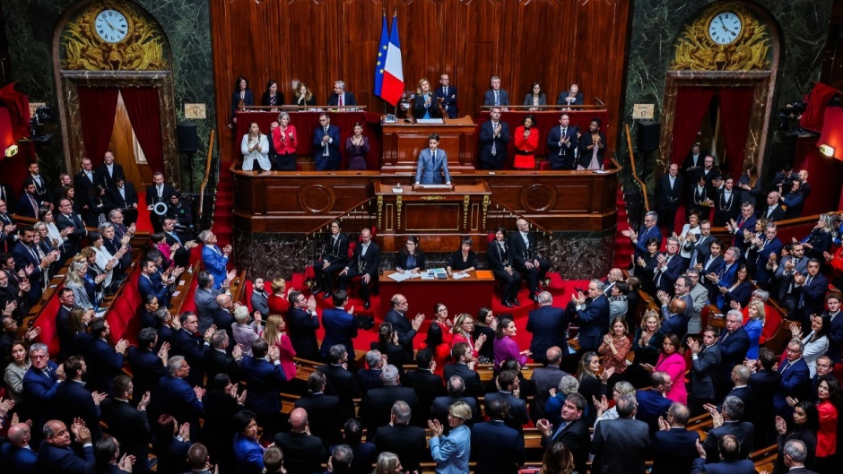 Gabriel Attal, Prime Minister of France, addresses the National Assembly and the French Senate before voting to enshrine abortion in the constitution, 4 March 2024. / Image: <a target="_blank" href="https://www.gouvernement.fr/">Gouvernment France</a>.,