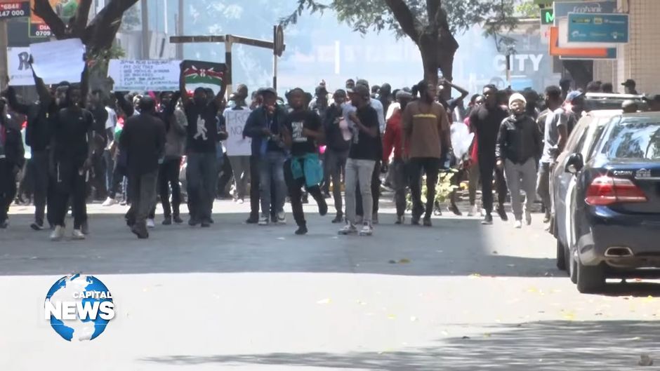 A demonstration in Nairobi on 26 June 2024. / <a target="_blank" href="https://en.m.wikipedia.org/wiki/File:Kenya_2024_protests_(21).jpg"> Capital FM Kenya </a>, Wikimedia Commons.,