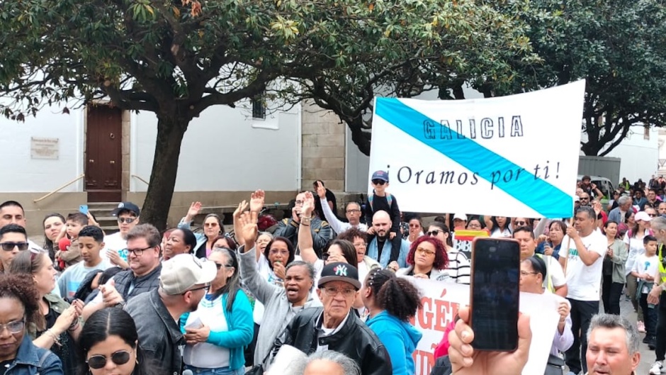 The march took place in the streets of the city of A Coruña. / Evangelical Council of Galicia, in Spain.,