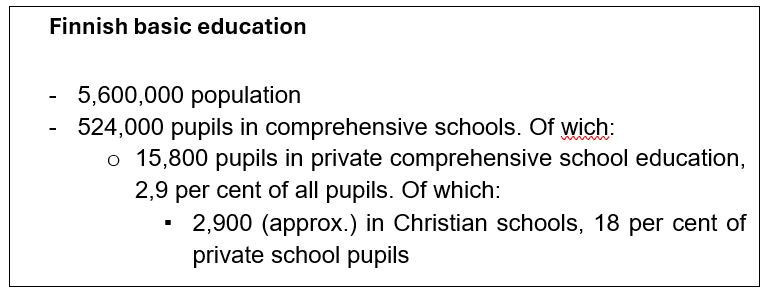 The Christian school movement in Finland – a gradual growth in four decades The Christian school movement in Finland – a gradual growth in four decades