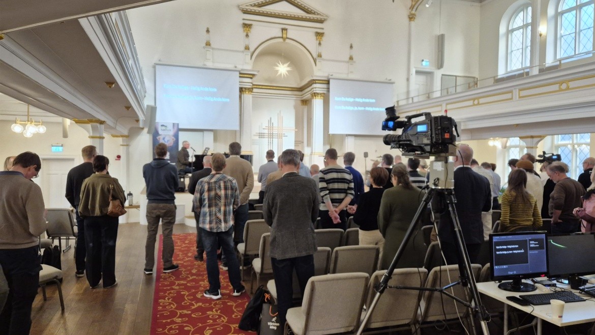 A plenary session of the Swedish Leadership Forum, in November 2025. ,