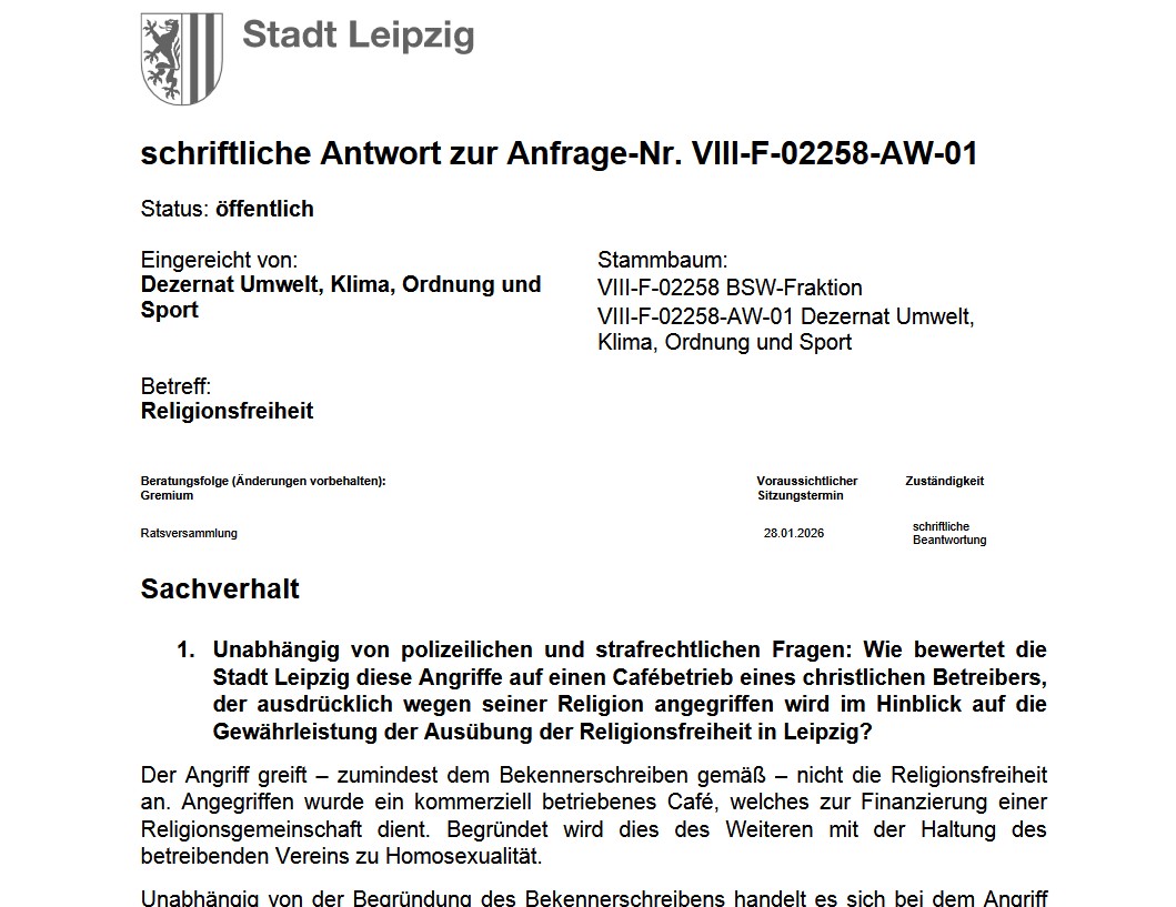 Free evangelical church in Leipzig closes its café after suffering 26 attacks by radicals