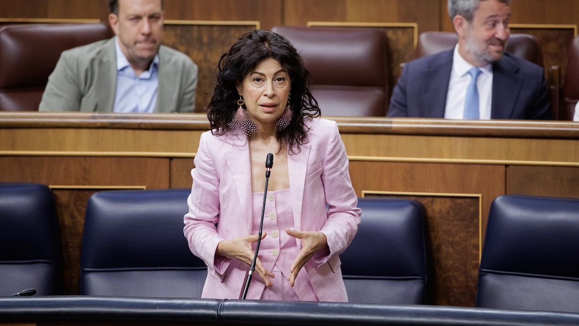 Ana Redondo, Minister for Equality, during the debate on 25 June in the Congress of Deputies. / Photo: <a target="_blank" href="https://www.congreso.es/es/">Congress of Deputies</a>.,