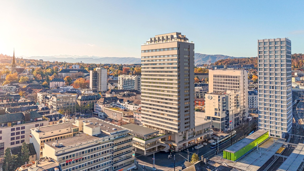 Zurich-Oerlikon neighborhood.,