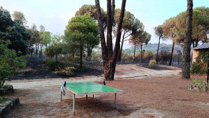 A Christian camp centre survives the great fire in Madrid