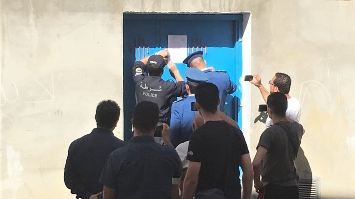 Sealing of Tafath church in Tizi-Ouzou, Algeria on Oct. 16, 2019. / Morning-Star News.,
