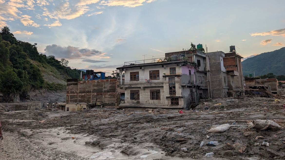 Devastation in one of the areas flooded by the flash flood in Nepal. / Photo: World Vision,