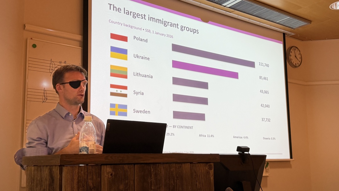  A presentation on migration in Norway during the conference.,