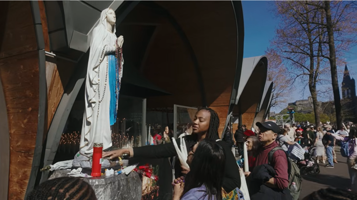 An image in Lourdes of the episode on Marian devotion of the docuseries. / Image: <a target="_blank" href="https://www.thisisromancatholicism.com/">This is Roman Catholicism</a>,